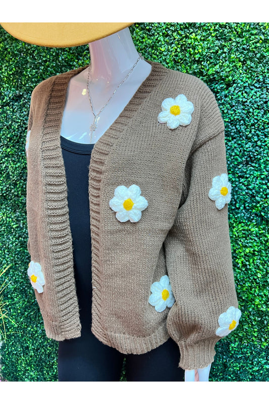 Crochet Daisy Sweater Cardigan
