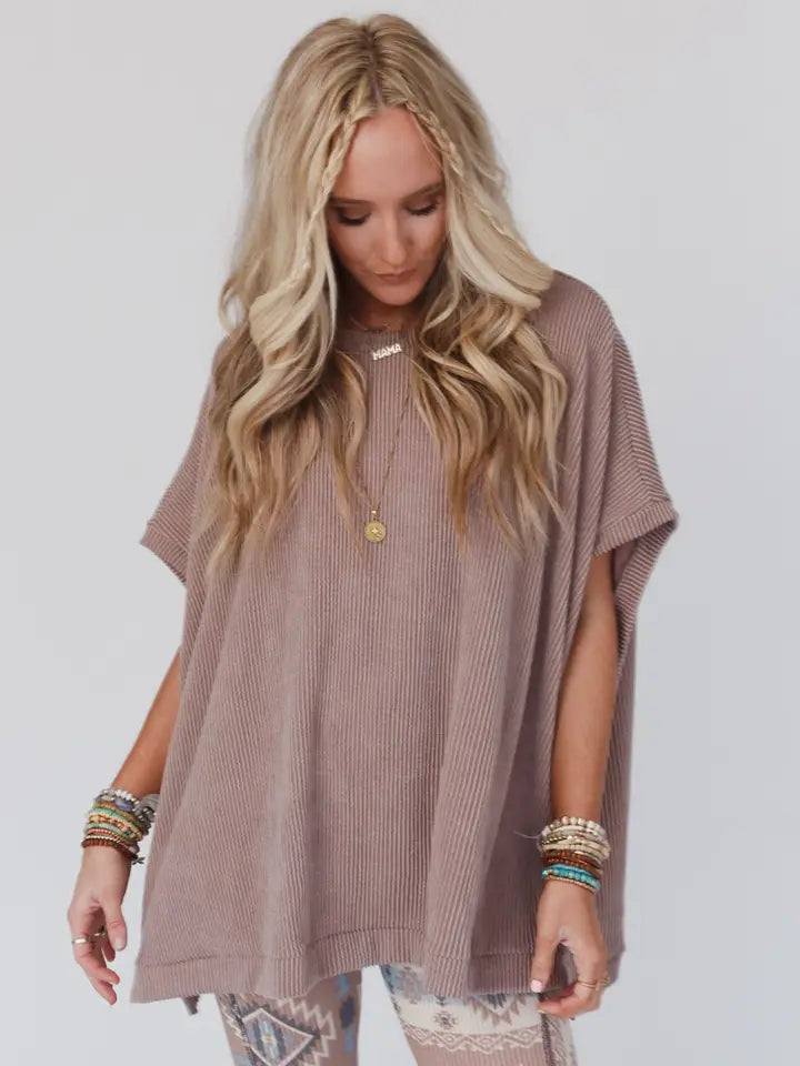 Moon Glow Texture Knit Top By Three Bird Nest