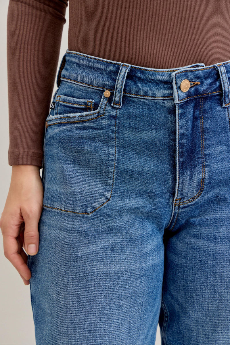 Judy Blue High Waist Soft Barrel Stitch Thru Pocket Denim Jeans 881012
