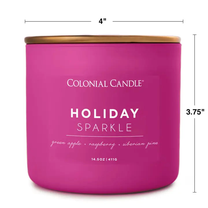 Holiday Sparkle 3 Wick, 14.5 oz Candle