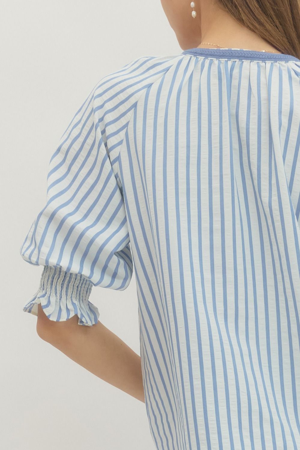 Grace & Glory Stripe Blouse by Entro