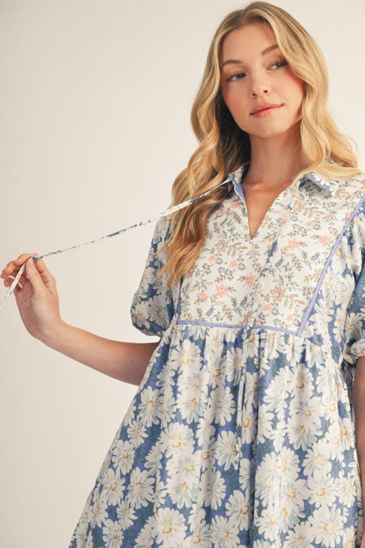 Sweet Meadow Floral Peasant Dress By Jodifil