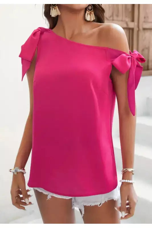 Neck Knot Side Blouse