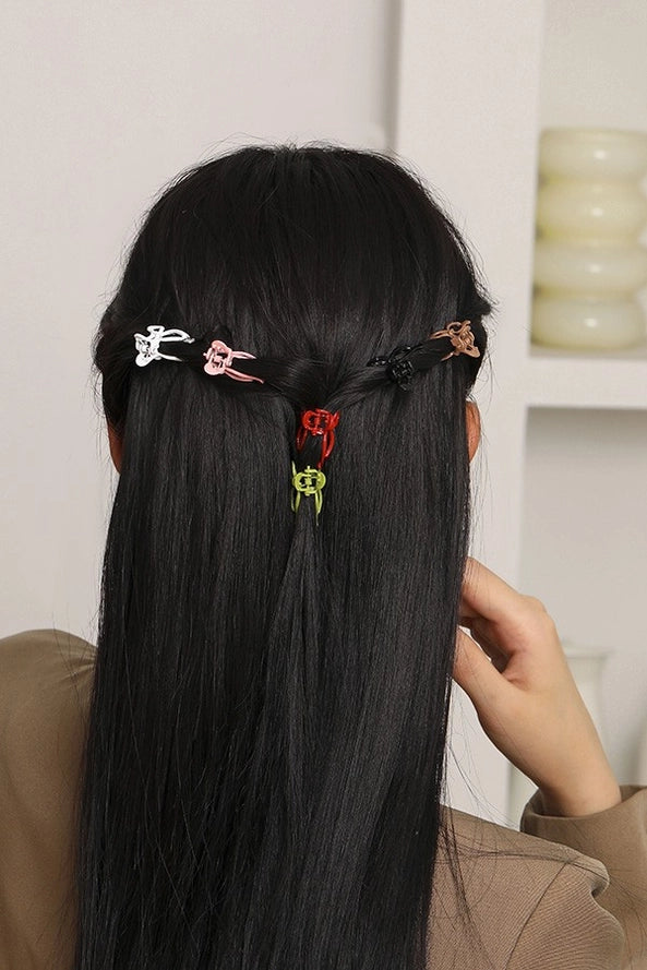 Mini Bow Hair Claw Clips 1 pair -(comes with 2)-