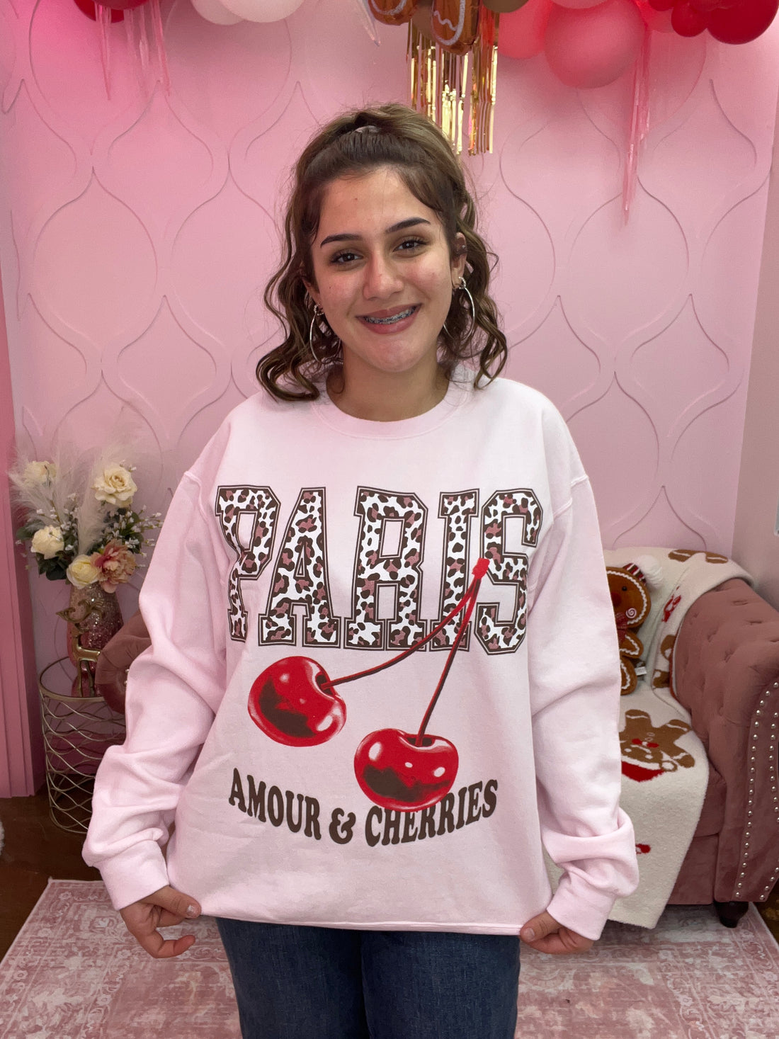 Paris Cherry Sweatshirt