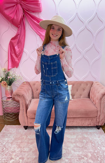 Front Patch Pocket Wide Leg Overalls By Risen