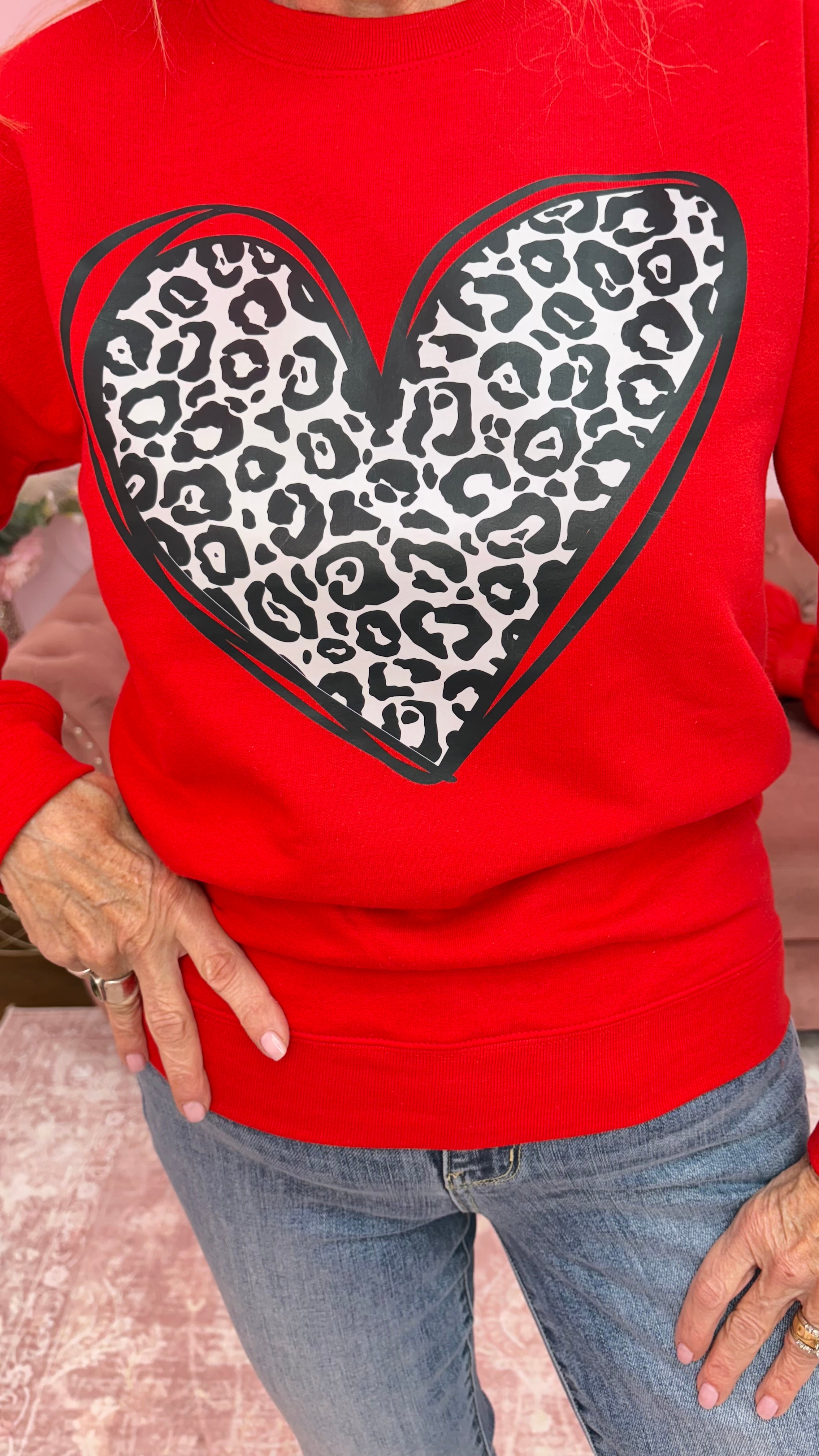 Cheetah Heart Sweatshirt