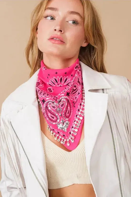 Cotton Bandanna Studded Handkerchief