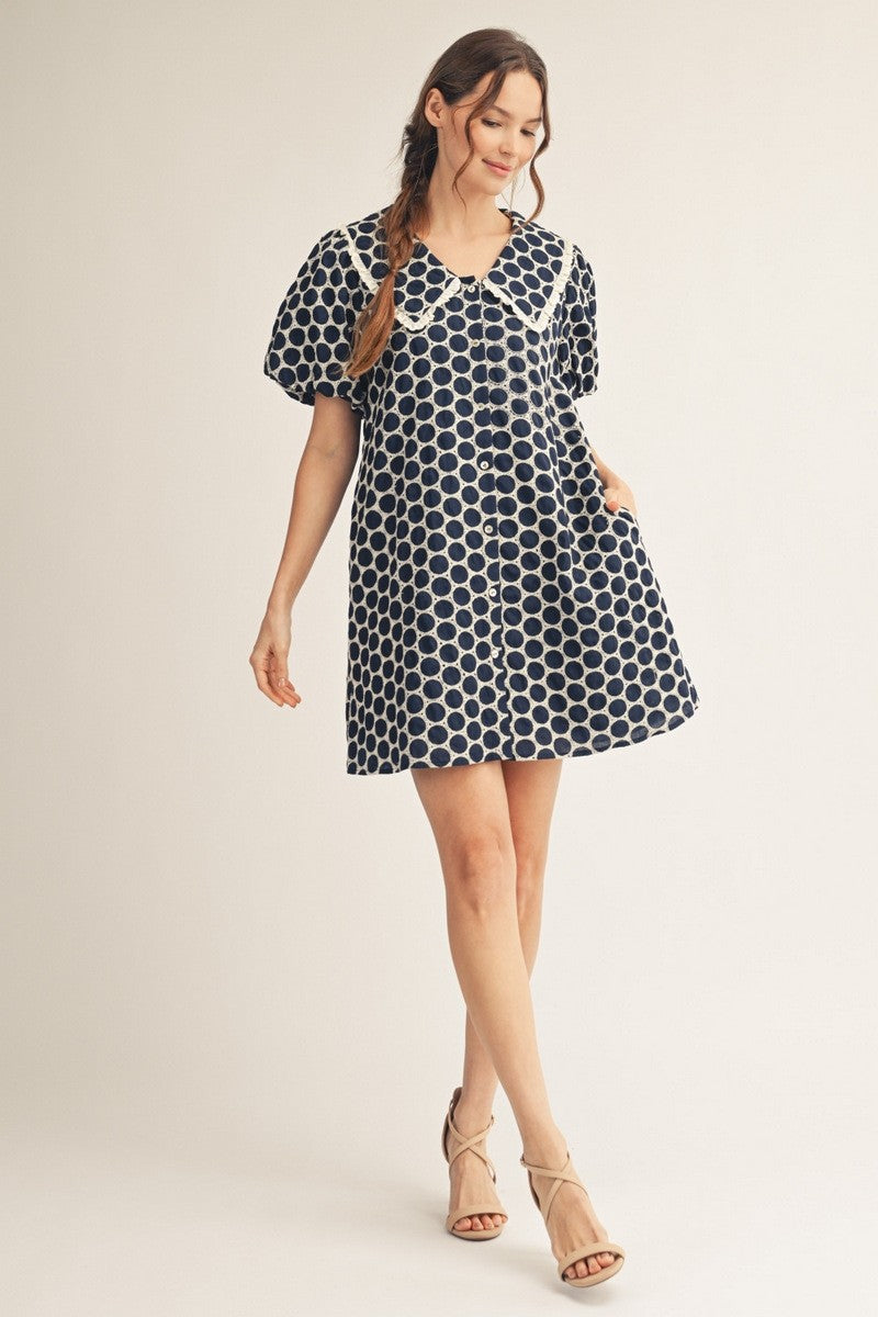 Midnight Polka Charm Dress By Jodifl