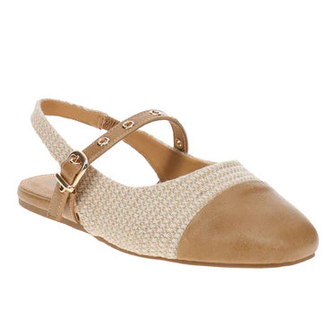 Poker Face Sling Back Flats Raffia By Corkys