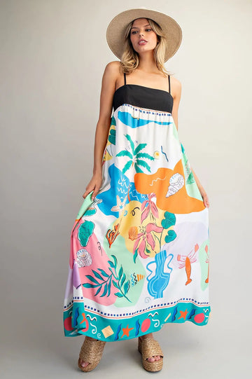 Coastal Postcard Maxi Dress By Eesome