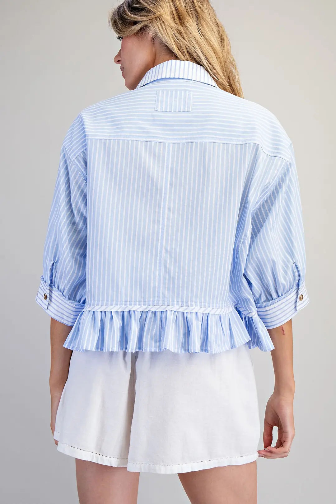 Ocean Daydream Ruffle Blouse By Eesome