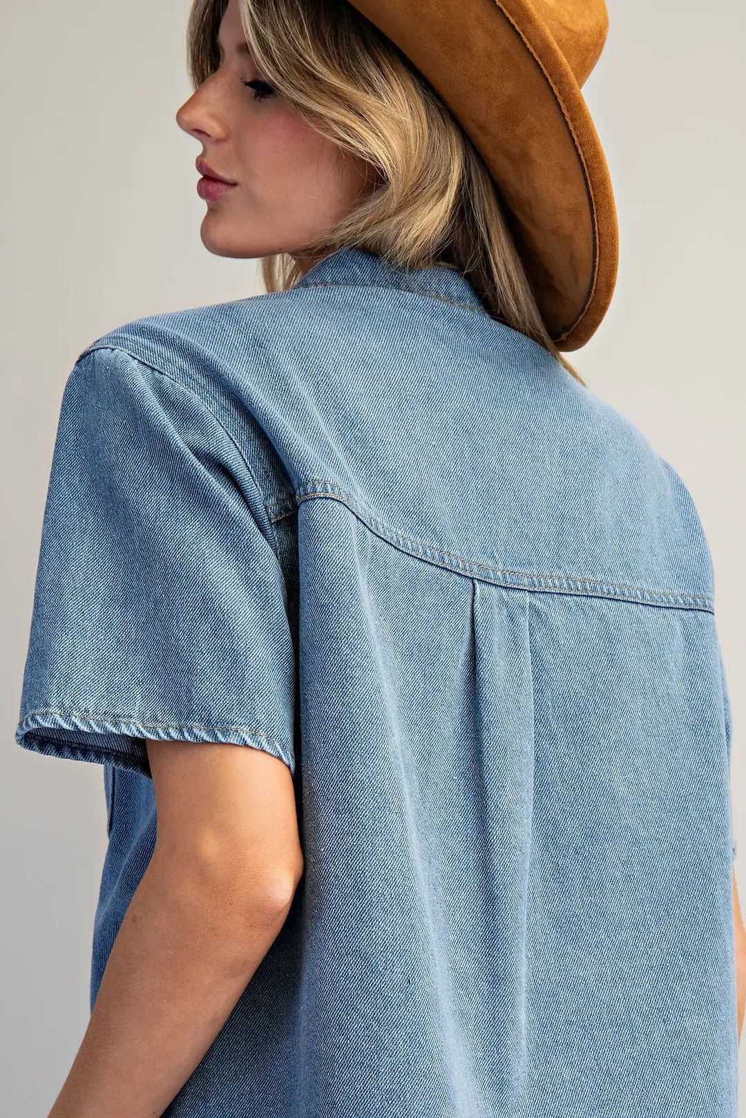 Wild West Embroidered Denim Button Down By Eesome