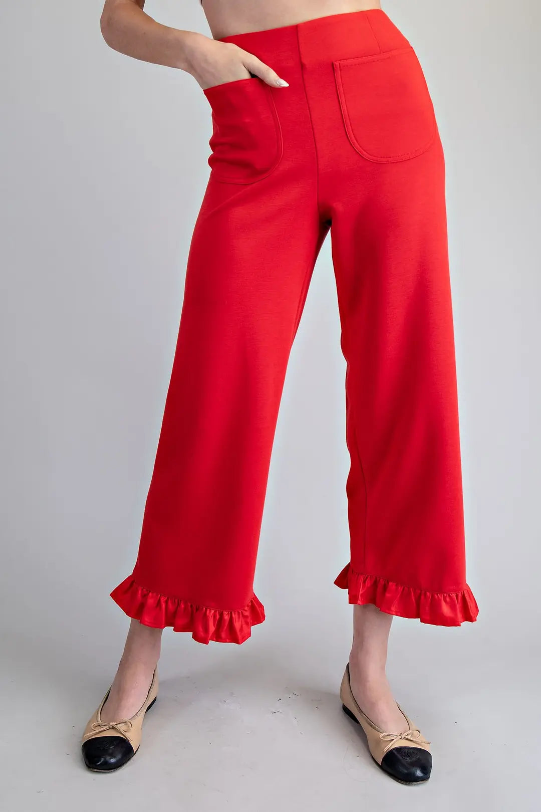 Cherry Pop Ruffle Pants By Eesome
