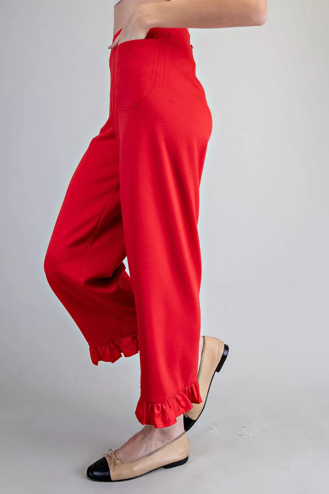 Cherry Pop Ruffle Pants By Eesome