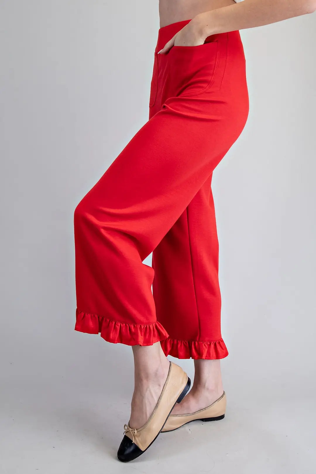 Cherry Pop Ruffle Pants By Eesome