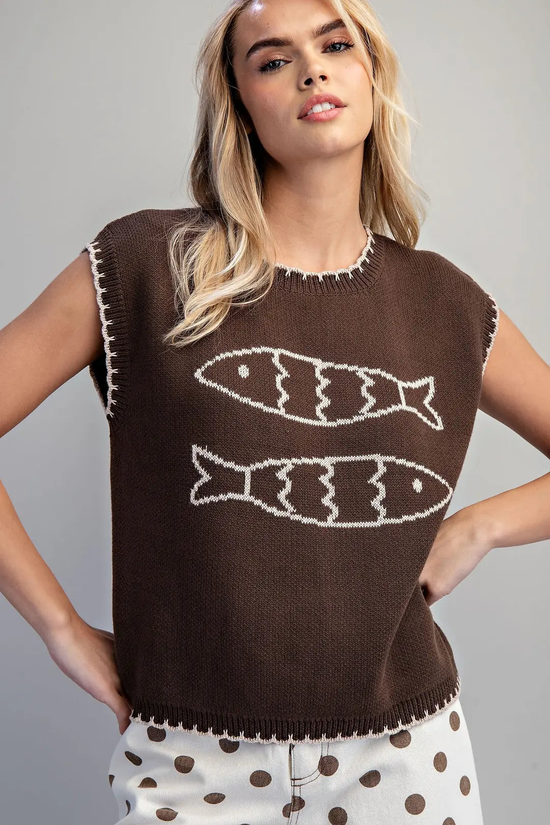 Coastal Catch Sweater Vest By EESOME