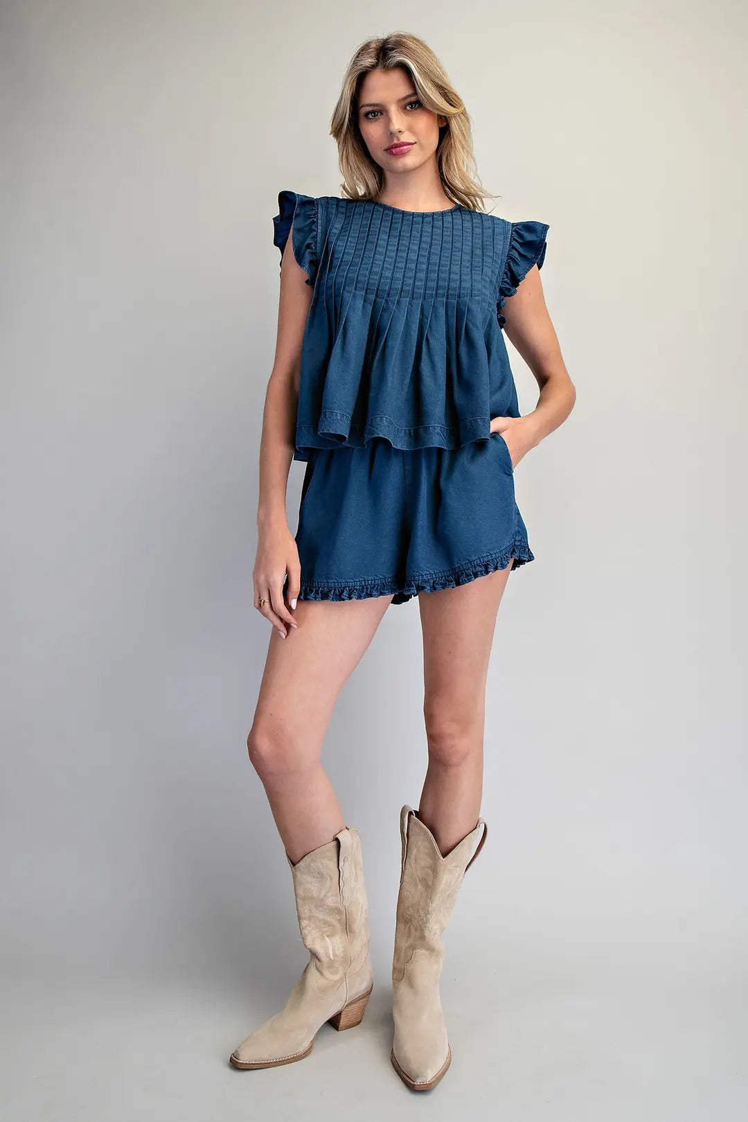 Indigo Charm Blouse By Eesome