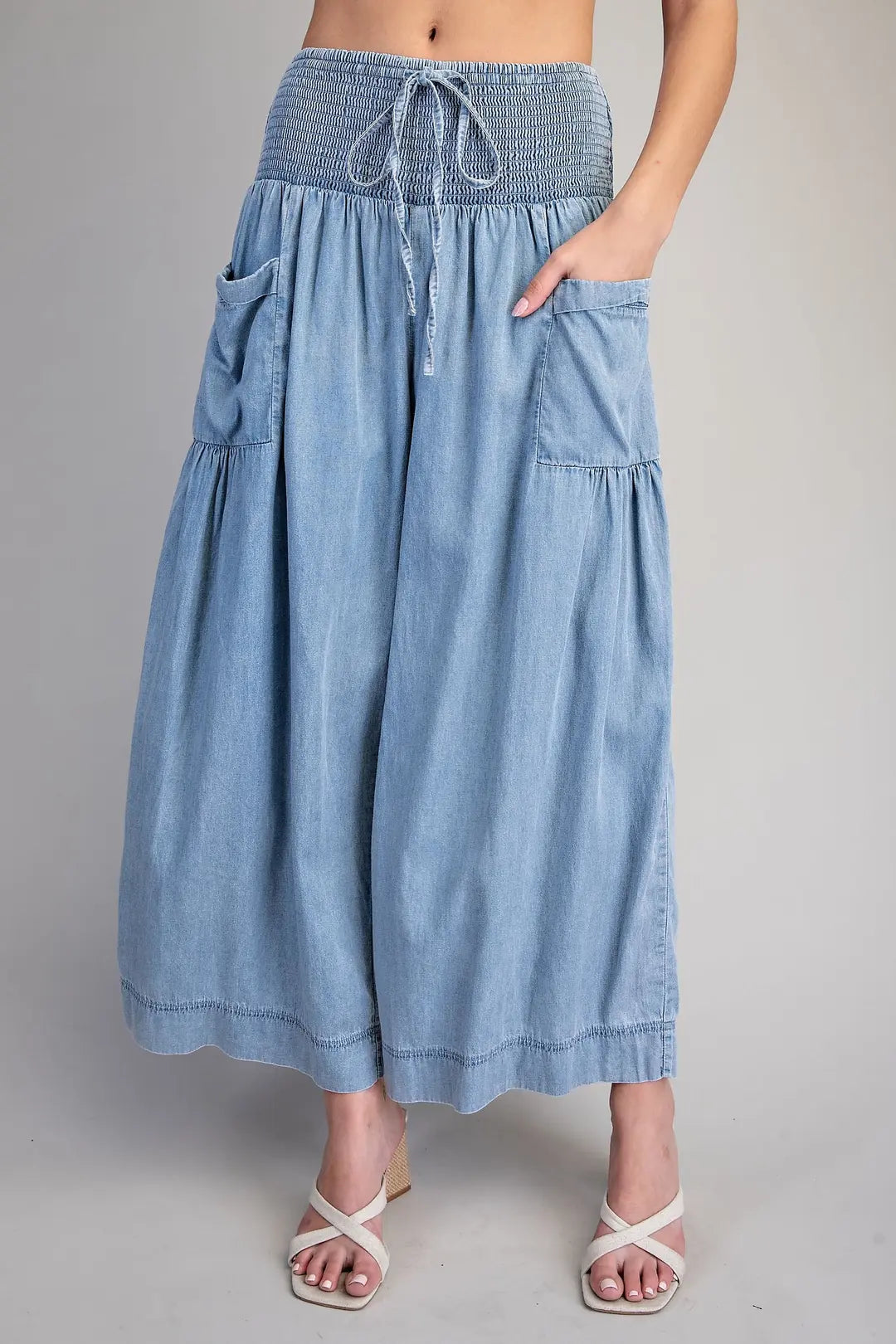 Easy Breezy Smocked Wide Leg Pants