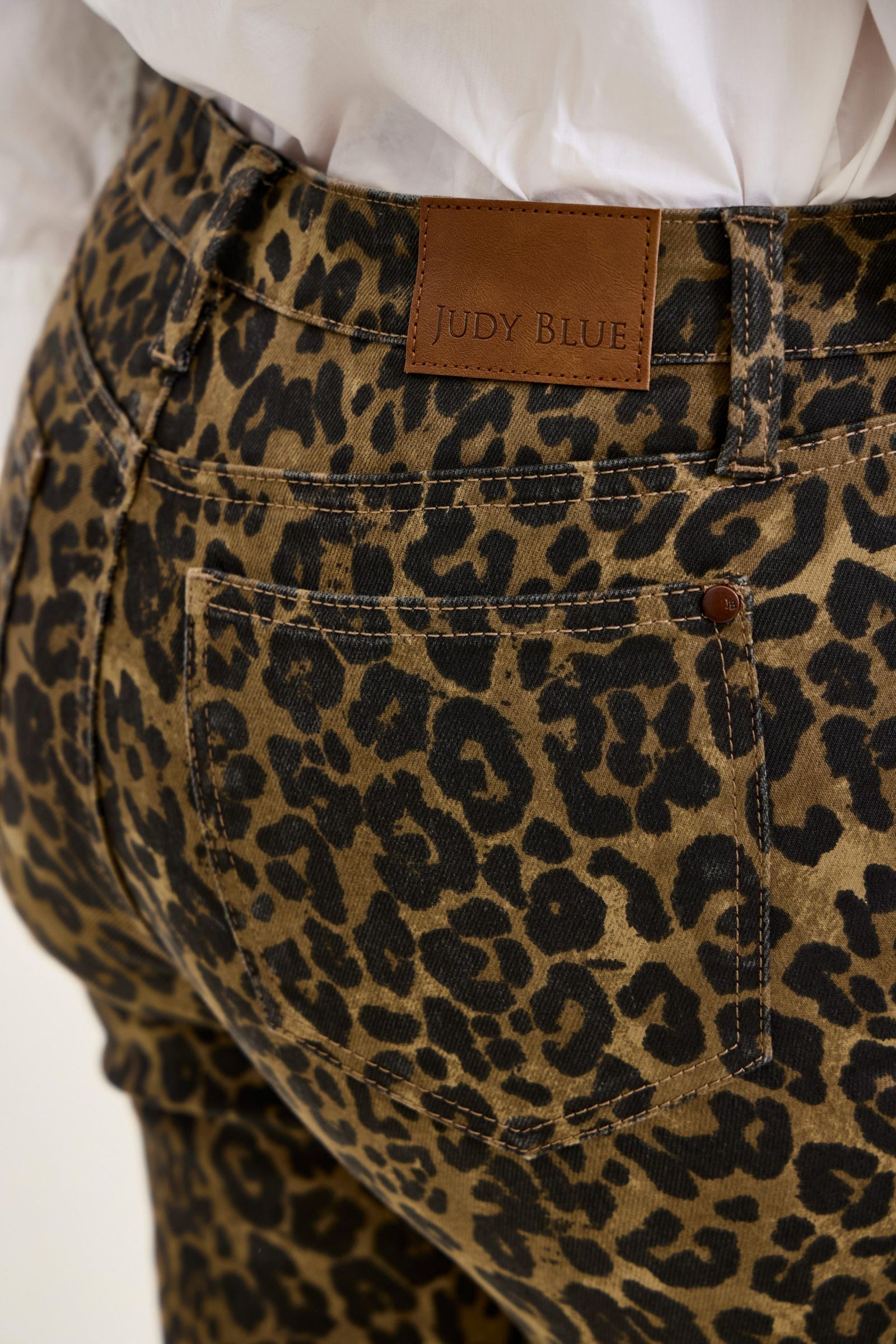 Judy Blue Wild Side Babe Leopard Bootcut Jeans