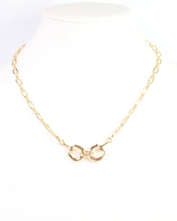 Declan Double Horsebit Necklace By Caroline Hill