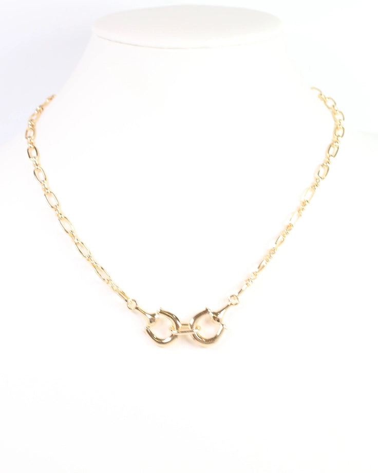 Declan Double Horsebit Necklace By Caroline Hill