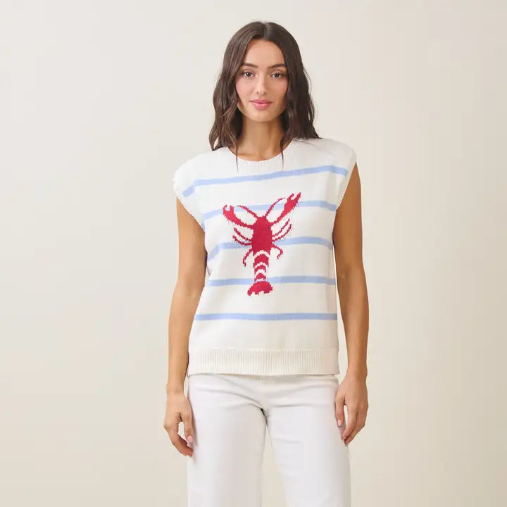 Coastal Catch Lobster Sweater Vest By Abel