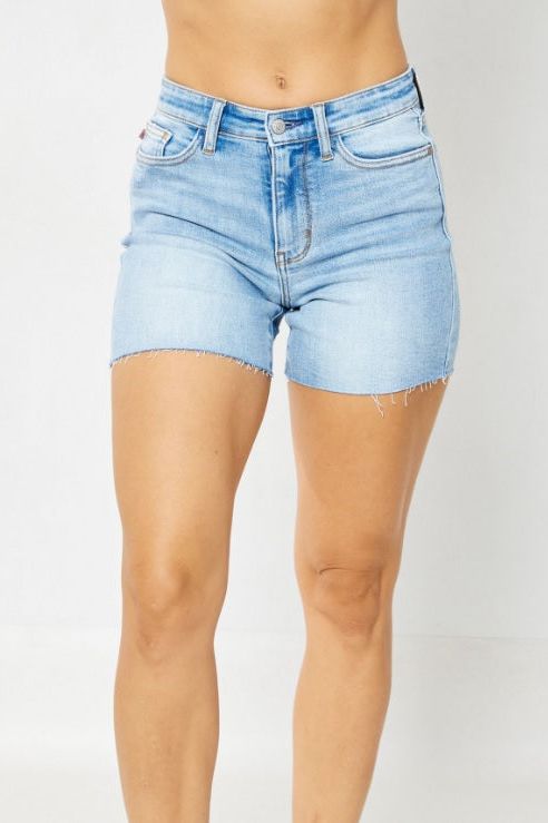 Judy blue High Waist Light Wash Shorts (reg and curvy) 15276