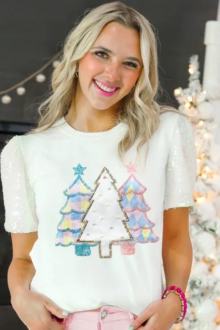 White Festive Forest On Princess Top By Grace + Emma