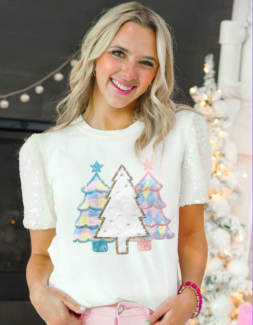 White Festive Forest On Princess Top By Grace + Emma
