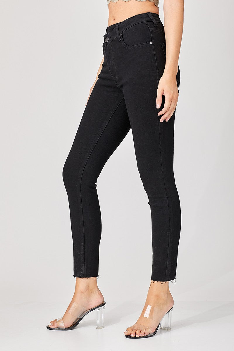 High Rise Crossover Loose Ankle Skinny by Risen