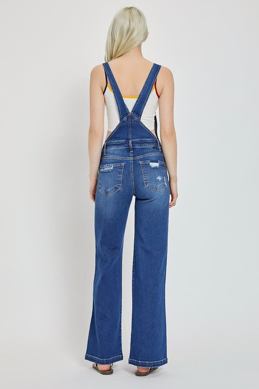 Front Patch Pocket Wide Leg Overalls By Risen
