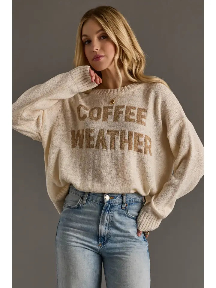 Coffee Weather Knit Sweater By Panache