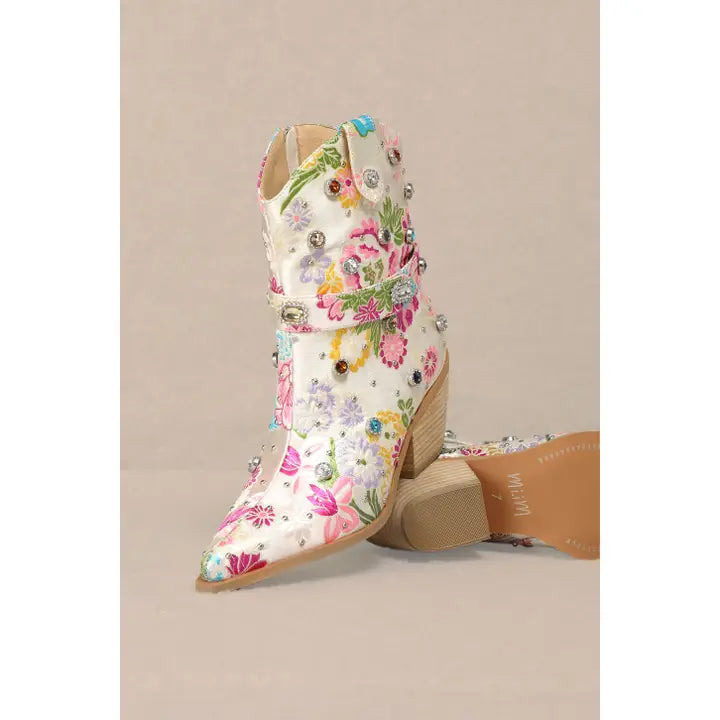Florence Floral Vintage Style Cowgirl Boot By MI.IM