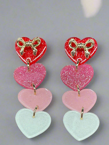 Heart Drop Dangle Earrings