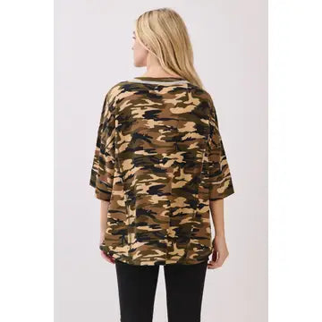 Casual Crush Camo Tee By Sewn And Seen