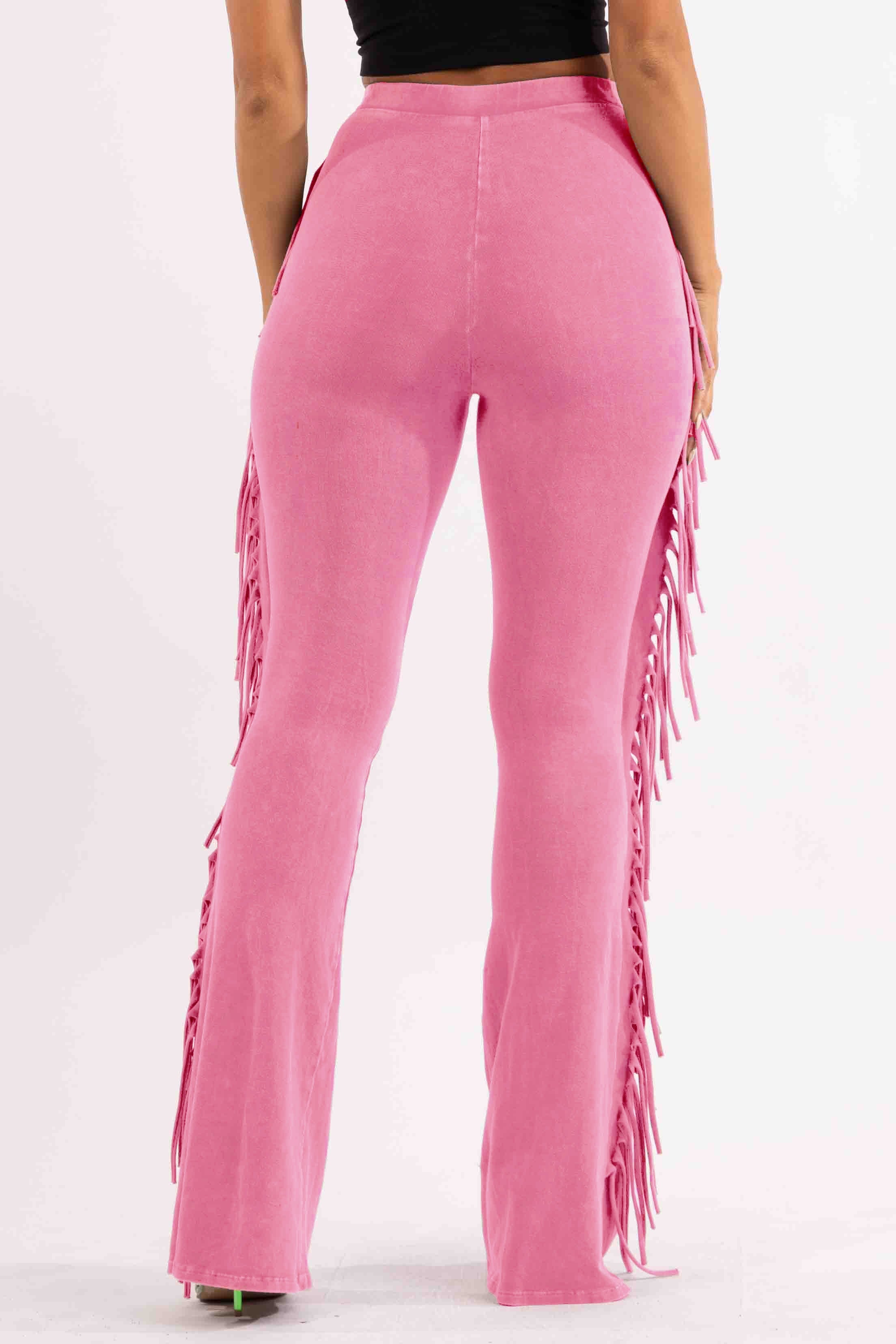 Fringe Detailed Legging Style Pants