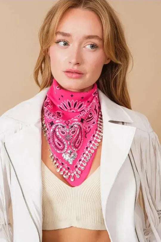 Cotton Bandanna Studded Handkerchief
