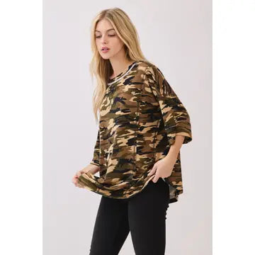 Casual Crush Camo Tee By Sewn And Seen