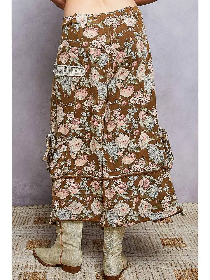 Rebel Romance Ruffle Hem Cargo Pants