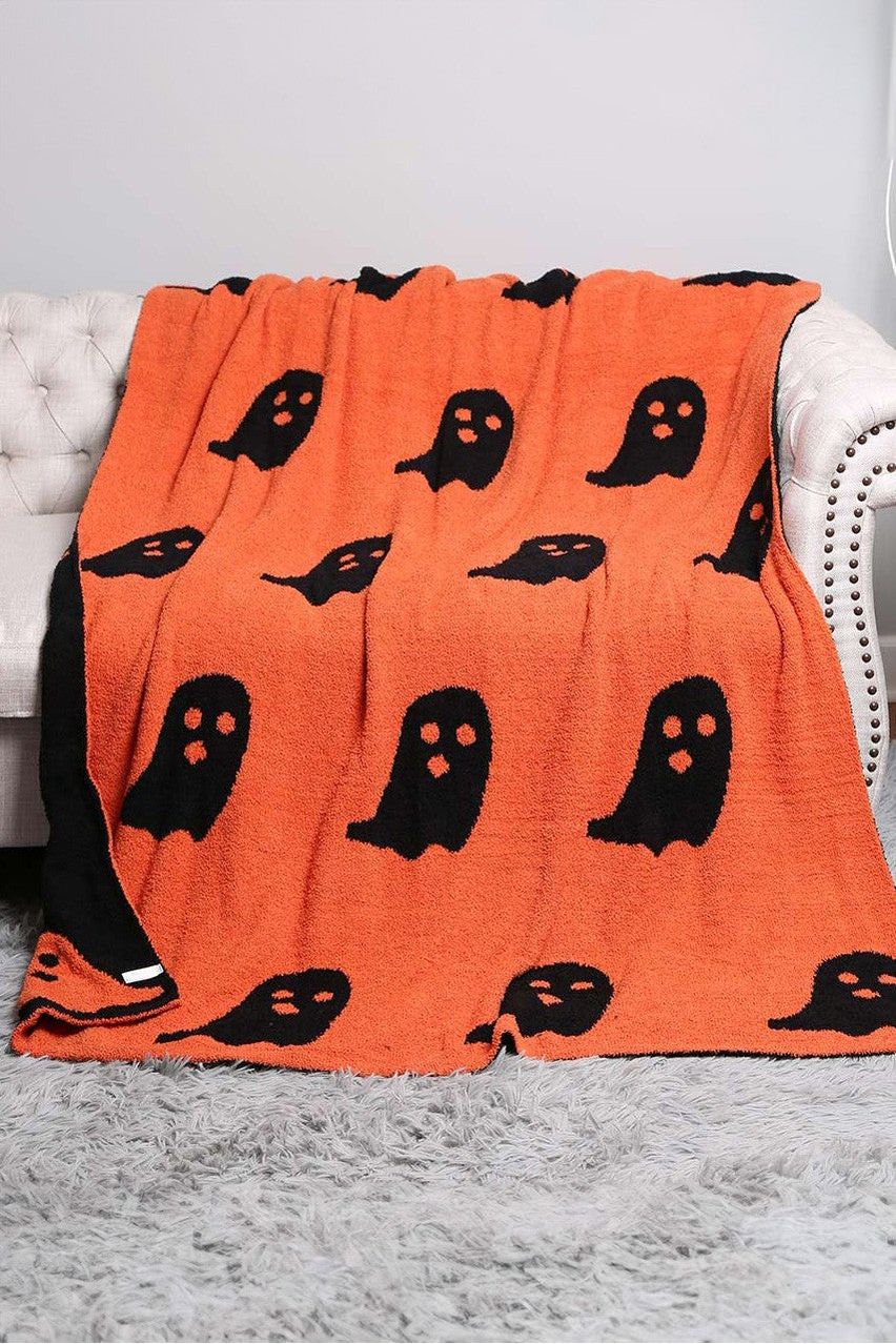 Ghost Patterned Throw Blanket