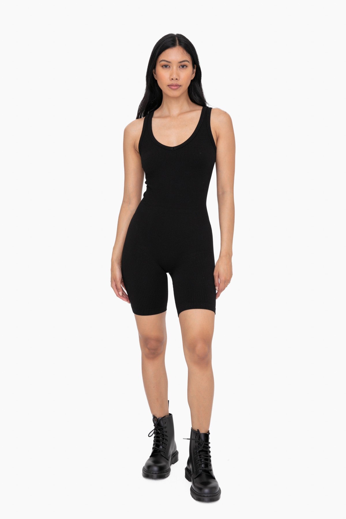 Mono B Ribbed Seamless Shortsie Romper