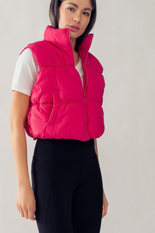 Quilted Zip up Puffer Vest