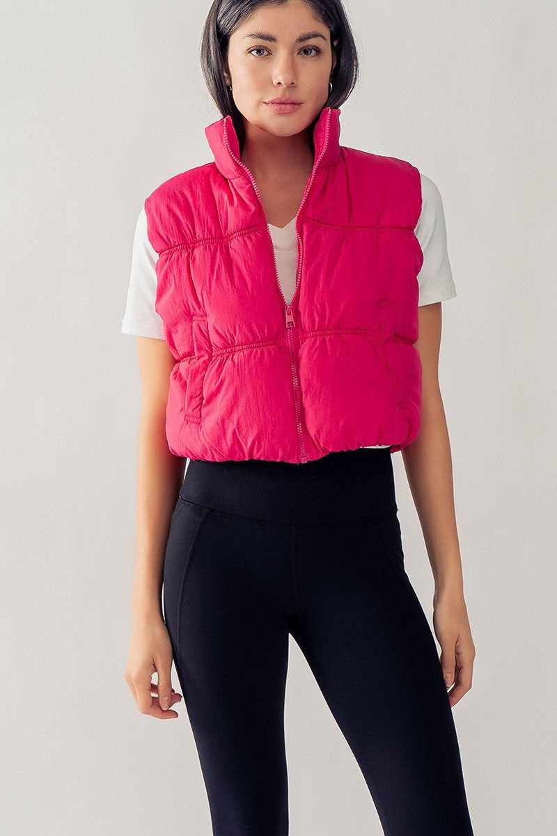Quilted Zip up Puffer Vest