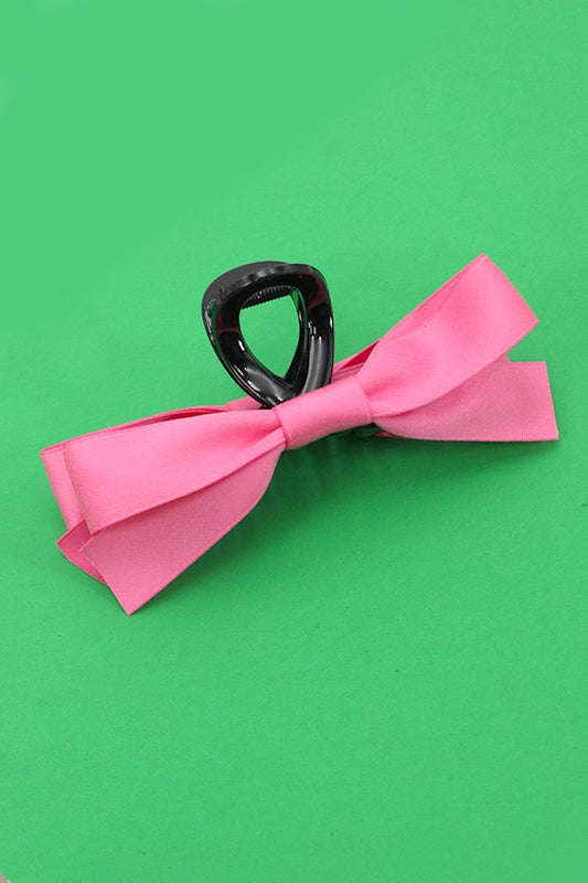 Large Silky Ribbon Bow Hair Claw Clips