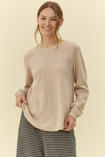 Ribbed Long Sleeve Classic Top