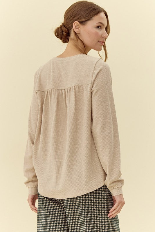 Ribbed Long Sleeve Classic Top