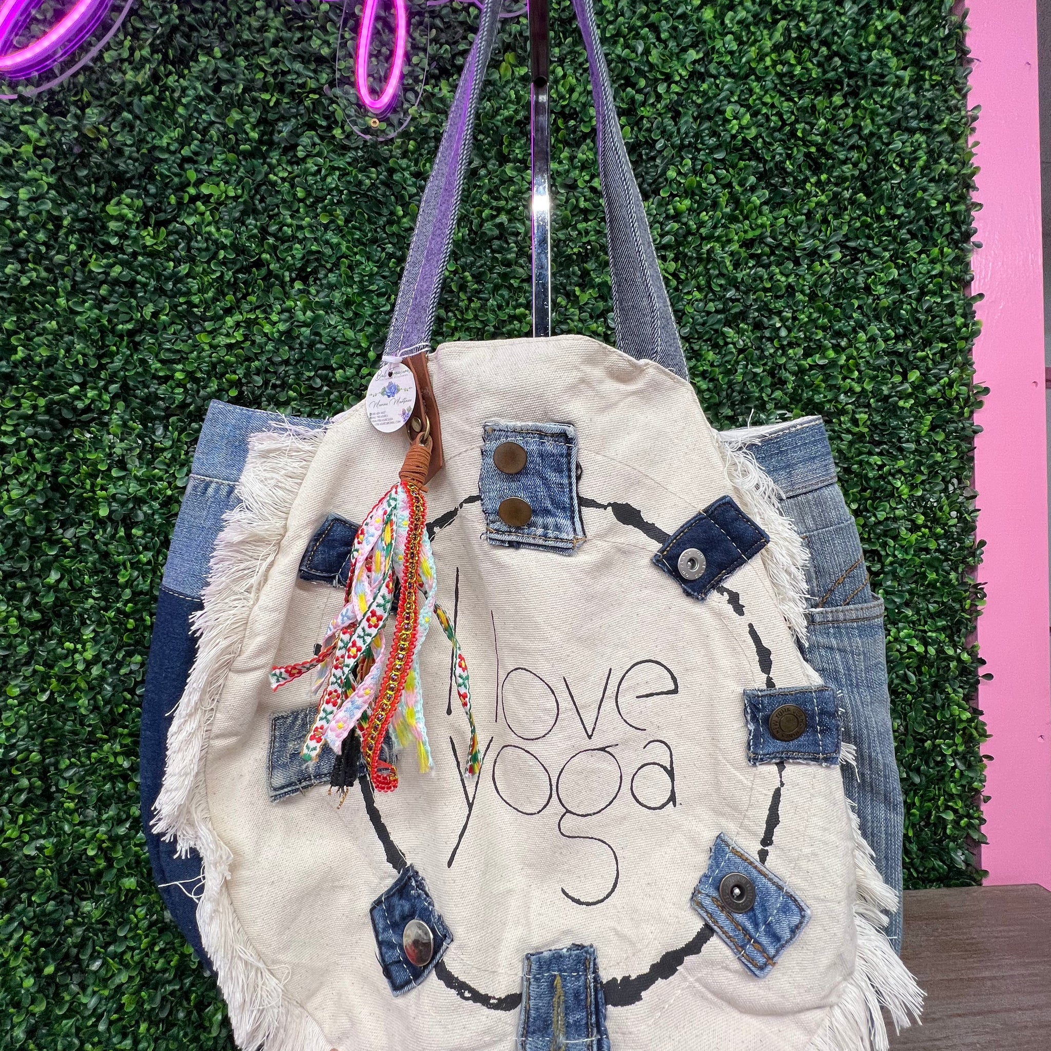 I love Yoga Round Bag