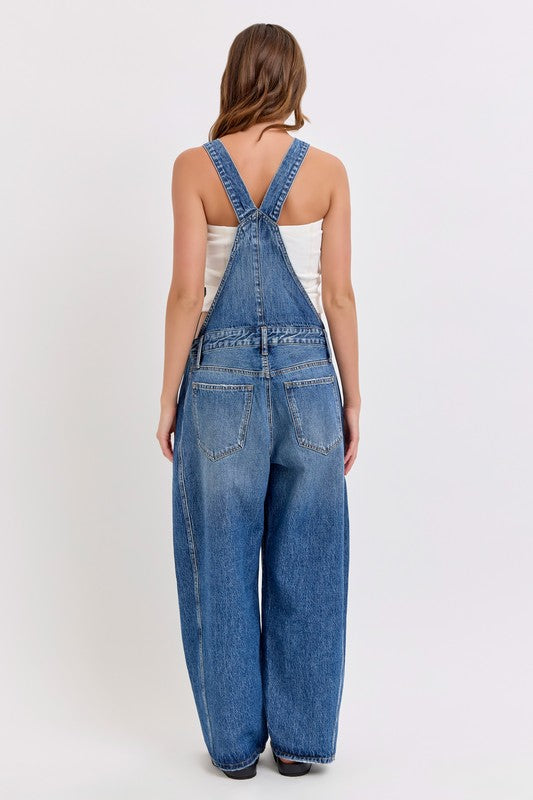 Mid Waisted Barrel Overall By Cello Jeans