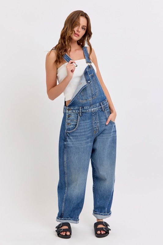 Mid Waisted Barrel Overall By Cello Jeans